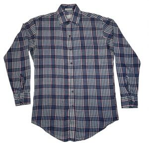 Wedgefield‎ Vintage Plaid Shirt 70s/80s Hipster Pocket Size Small Super Thin